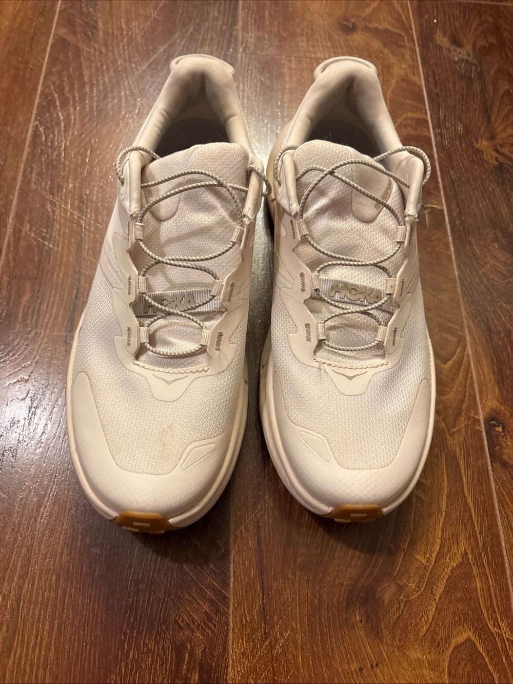 HOKA Transport Women’s Size 9 Beige Cream Vibram Walking Sneakers 1123154